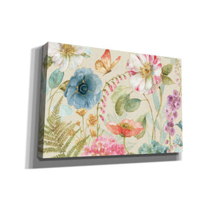 'Rainbow Seeds Flowers I on Linen' by Lisa Audit, Canvas Wall Art