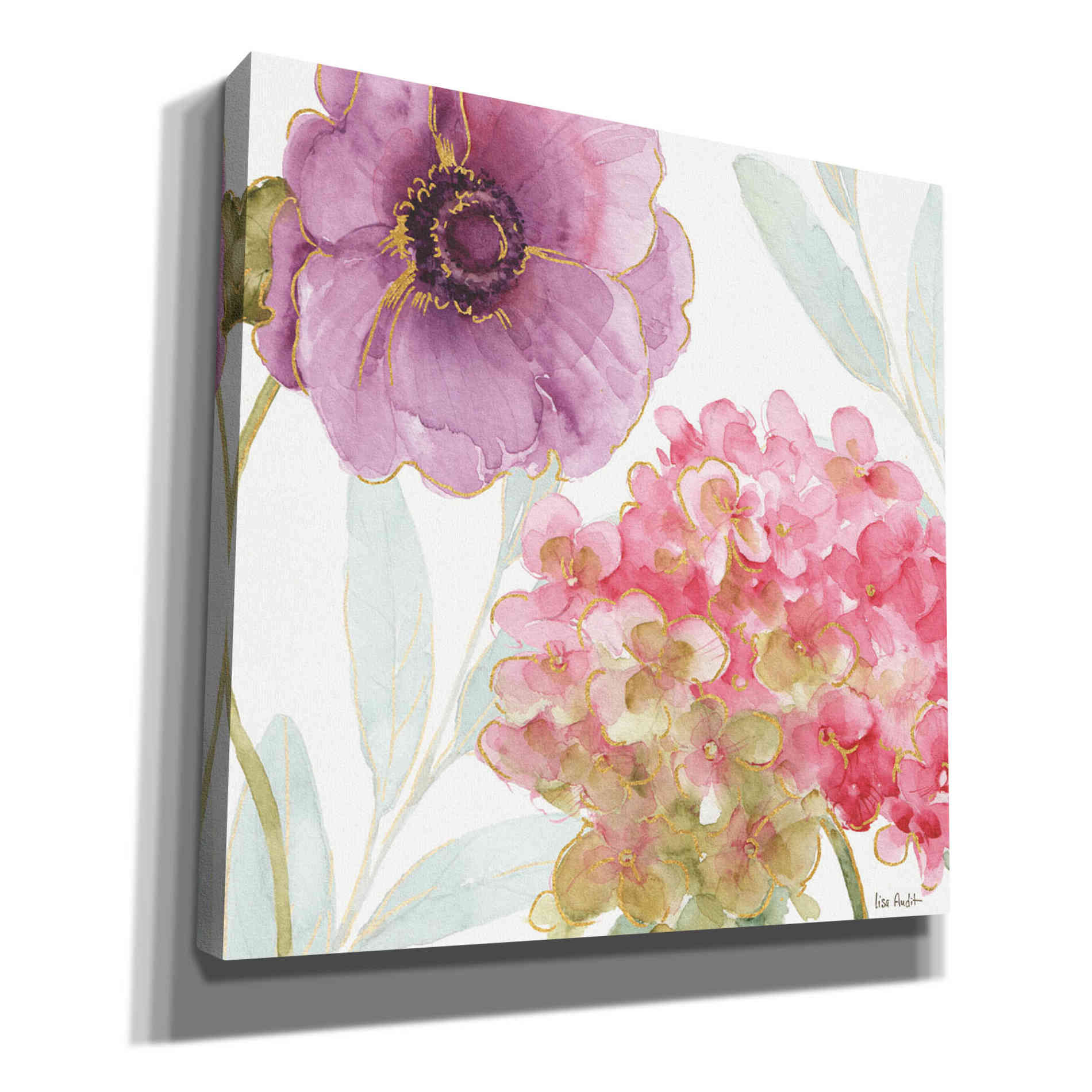 'Rainbow Seeds Flowers V' by Lisa Audit, Canvas Wall Art