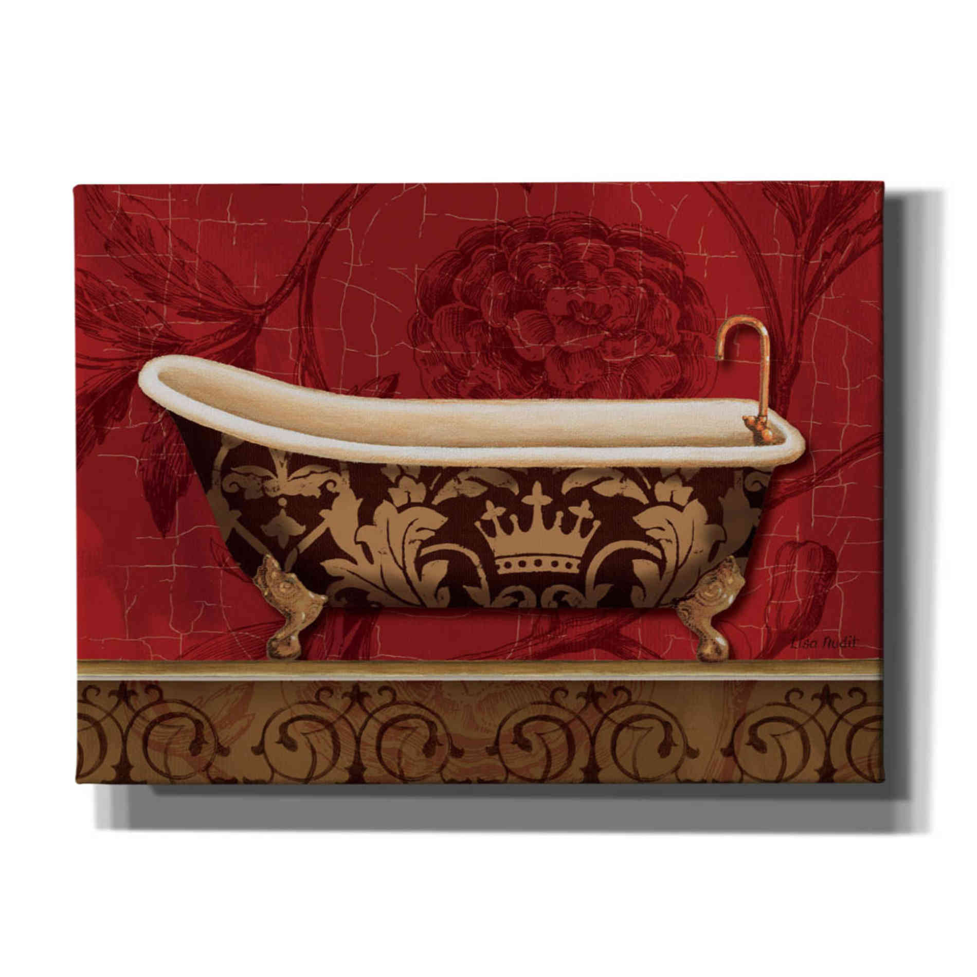 'Royal Red Bath II' by Lisa Audit, Canvas Wall Art