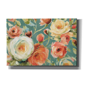 'Florabundance I in Teal' by Lisa Audit, Canvas Wall Art