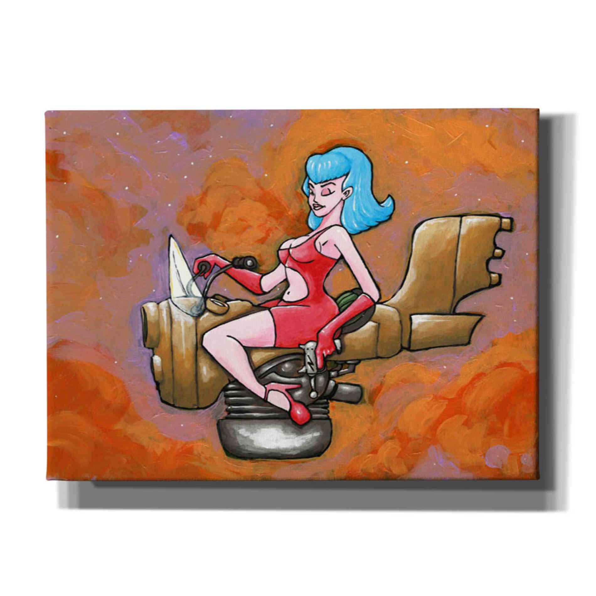 'Rocket Queen Paint' Craig Snodgrass, Canvas Wall Art,Size C Landscape