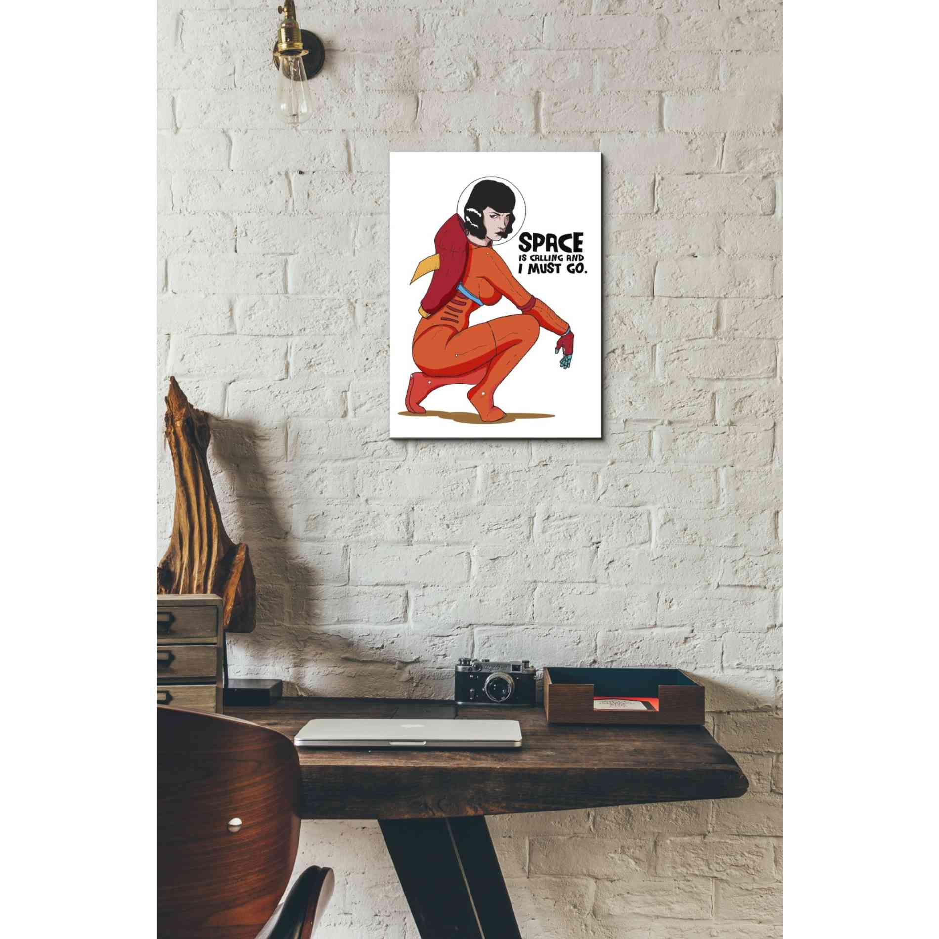 'Bettie Astronaut 2' Craig Snodgrass, Canvas Wall Art,12 x 16