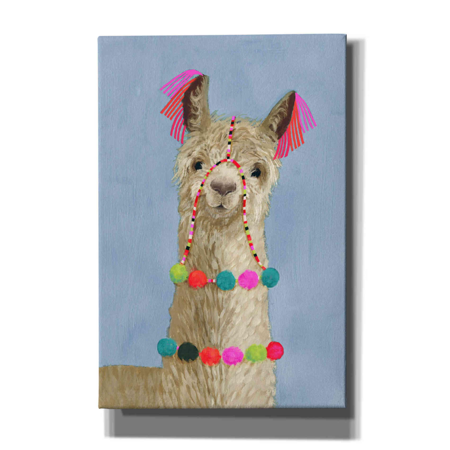 'Adorned Llama III' by Victoria Borges, Canvas Wall Art