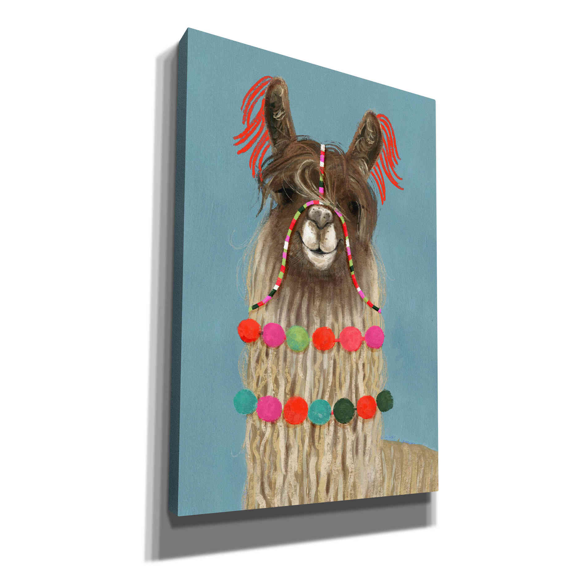 'Adorned Llama IV' by Victoria Borges, Canvas Wall Art