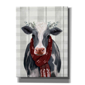 'Yuletide Cow II' by Victoria Borges, Canvas Wall Art