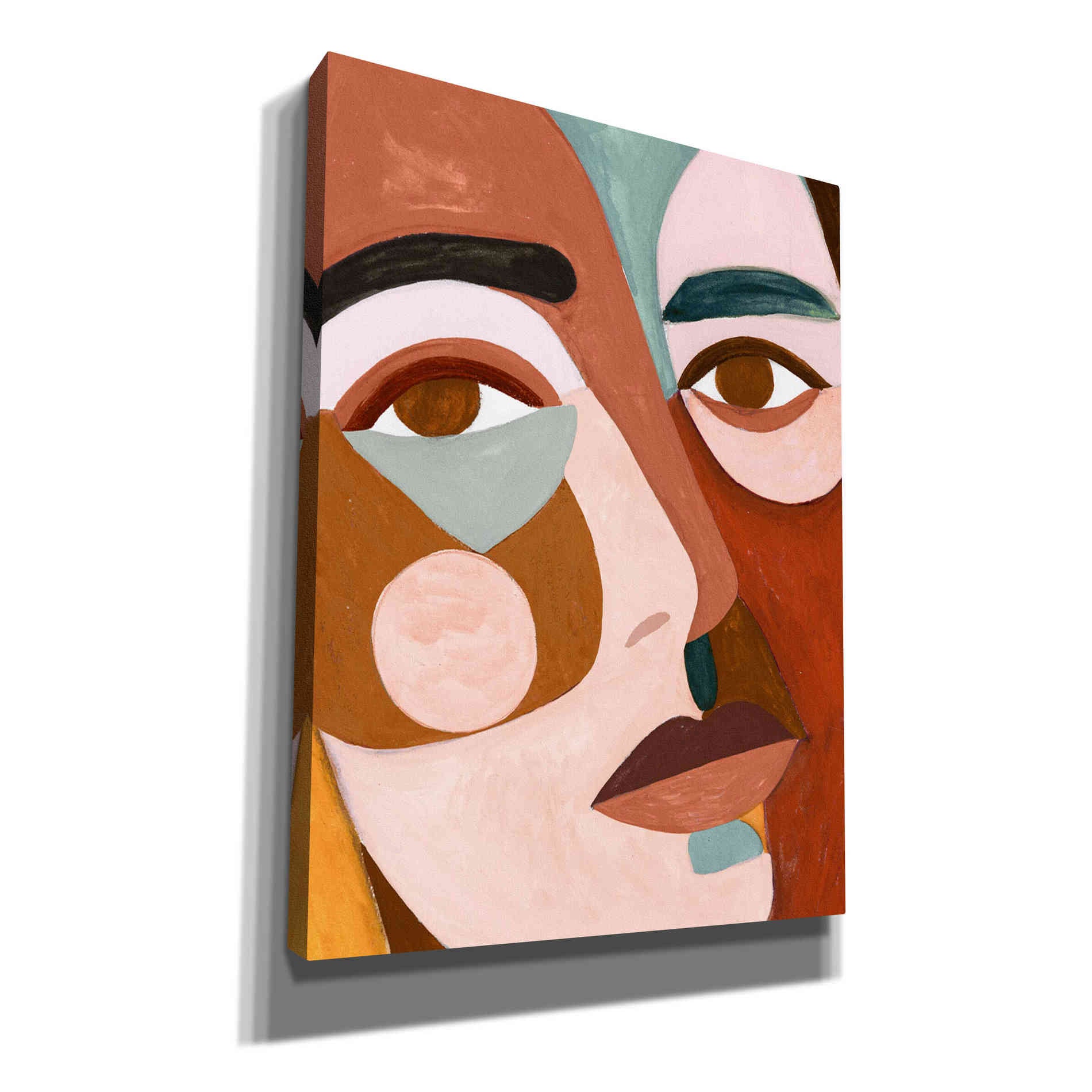 'Geo Face III' by Victoria Borges, Canvas Wall Art