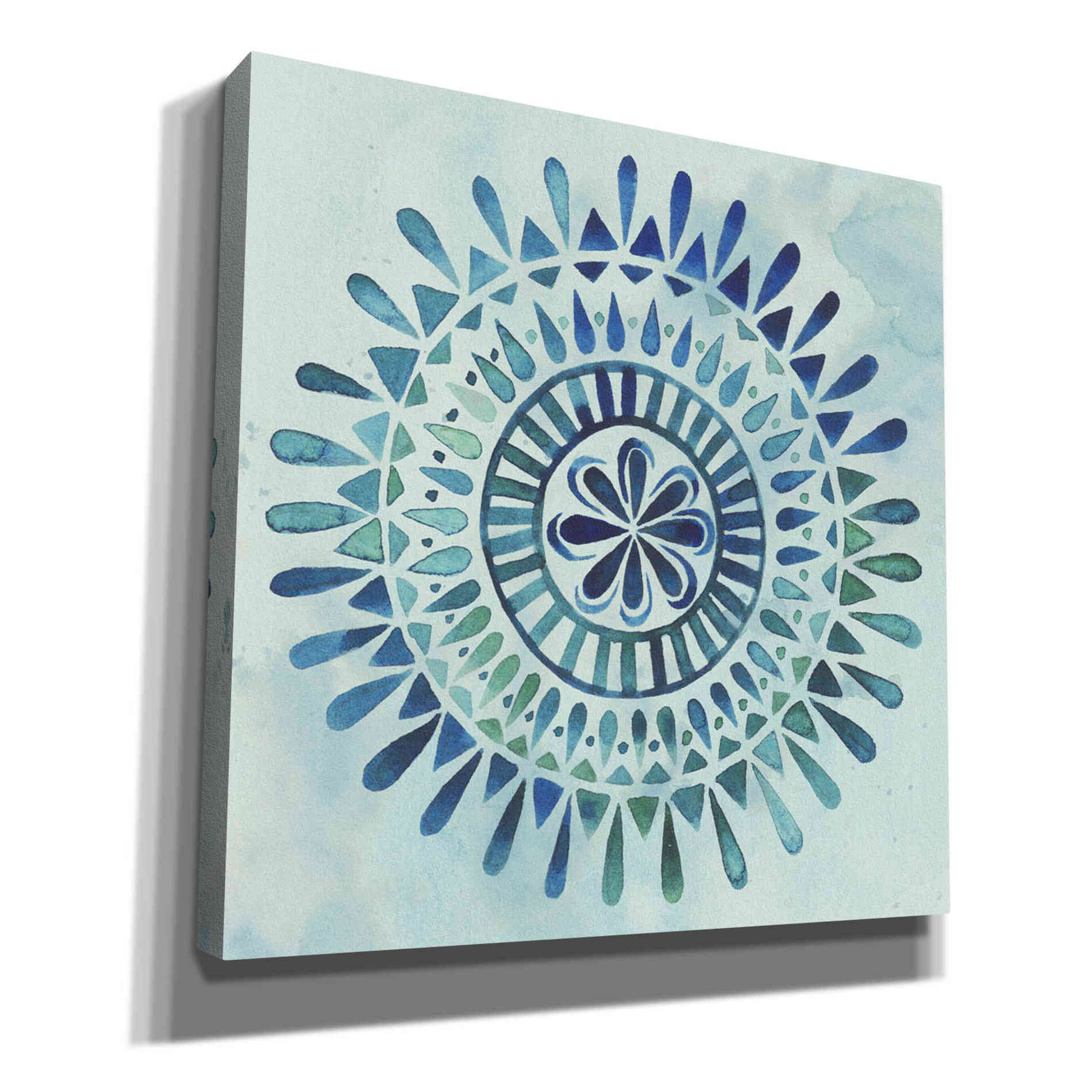 'Watercolor Mandala II' by Grace Popp, Canvas Wall Glass