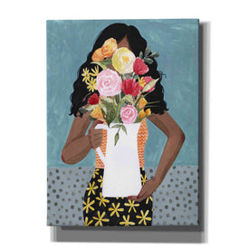 'Flower Vase Girl I' by Grace Popp, Canvas Wall Glass