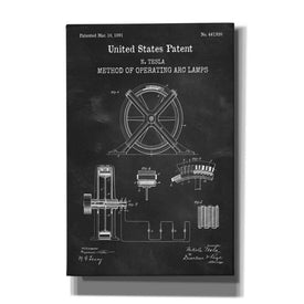 'Arc Lamps Blueprint Patent Chalkboard,' Canvas Wall Art