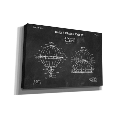 Image of 'Balloon Blueprint Patent Chalkboard,' Canvas Wall Art