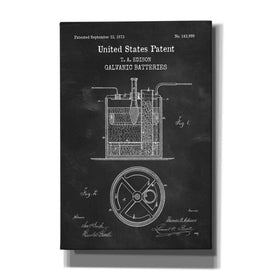 'Battery Blueprint Patent Chalkboard,' Canvas Wall Art