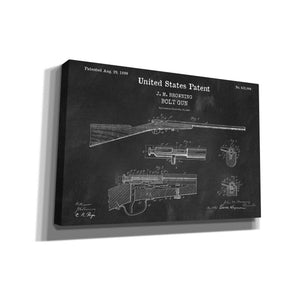 'Bolt Gun Blueprint Patent Chalkboard,' Canvas Wall Art