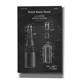 'Bottle Closure Blueprint Patent Chalkboard,' Canvas Wall Art