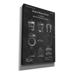 'Bottle Sealing Blueprint Patent Chalkboard,' Canvas Wall Art