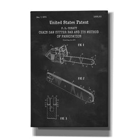 'Chainsaw Blueprint Patent Chalkboard,' Canvas Wall Art