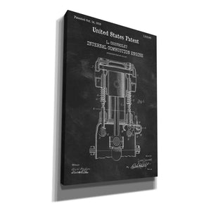 'Combustion Engine Blueprint Patent Chalkboard,' Canvas Wall Art
