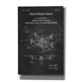 'Drone Blueprint Patent Chalkboard,' Canvas Wall Art
