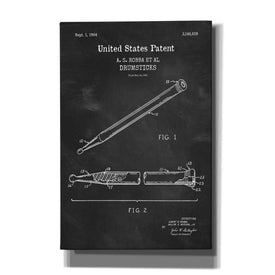 'Drumsticks, 1964 Blueprint Patent Chalkboard,' Canvas Wall Art