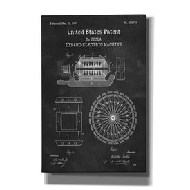 'Dynamo Blueprint Patent Chalkboard,' Canvas Wall Art