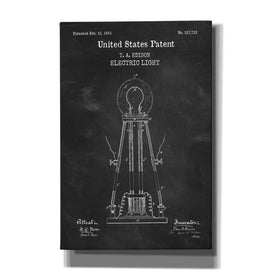 'Electric Light Blueprint Patent Chalkboard,' Canvas Wall Art