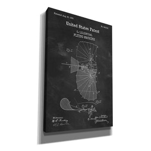 'Flying Machine Blueprint Patent Chalkboard,' Canvas Wall Art