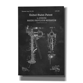 'Marine Propulsion Blueprint Patent Chalkboard,' Canvas Wall Art
