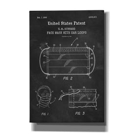 'Medical Face Mask Blueprint Patent Chalkboard,' Canvas Wall Art