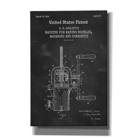 'Noodle Maker Blueprint Patent Chalkboard,' Canvas Wall Art