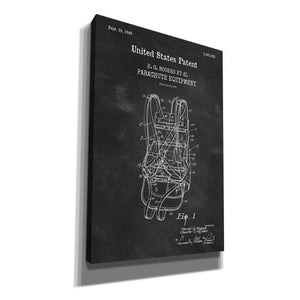 'Parachute Blueprint Patent Chalkboard,' Canvas Wall Art