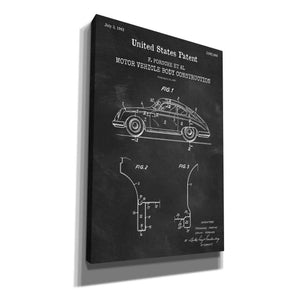 'Motor Vehicle Body Construction Blueprint Patent Chalkboard,' Canvas Wall Art