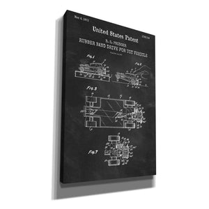 'Rubber-band Drive for Toy Car Blueprint Patent Chalkboard,' Canvas Wall Art