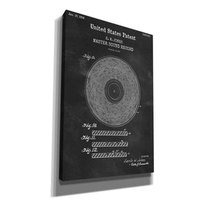 'Master Sound Record Blueprint Patent Chalkboard,' Canvas Wall Art