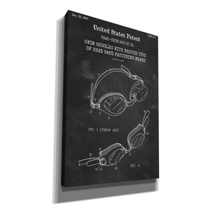 'Swim Goggles Blueprint Patent Chalkboard,' Canvas Wall Art