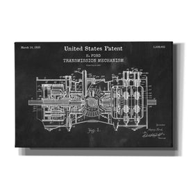 'Transmission Blueprint Patent Chalkboard,' Canvas Wall Art