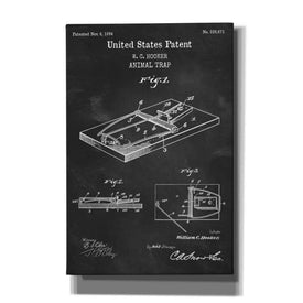 'Trap Blueprint Patent Chalkboard,' Canvas Wall Art