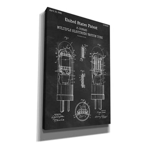 'Vacuum tube Blueprint Patent Chalkboard,' Canvas Wall Art