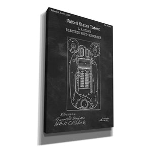 'Electric Vote-recorder Blueprint Patent Chalkboard,' Canvas Wall Art