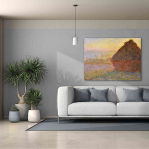 'Grainstack Sunset' by Claude Monet, Canvas Wall Art,54 x 40