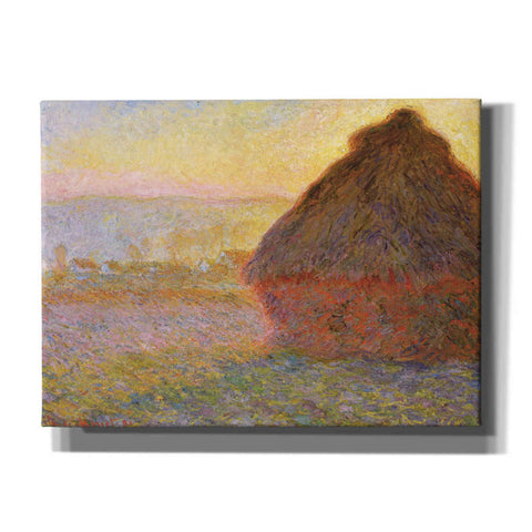 Image of 'Grainstack Sunset' by Claude Monet, Canvas Wall Art