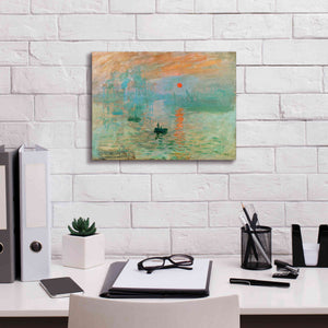 'Impression, Sunrise' by Claude Monet, Canvas Wall Art,16 x 12