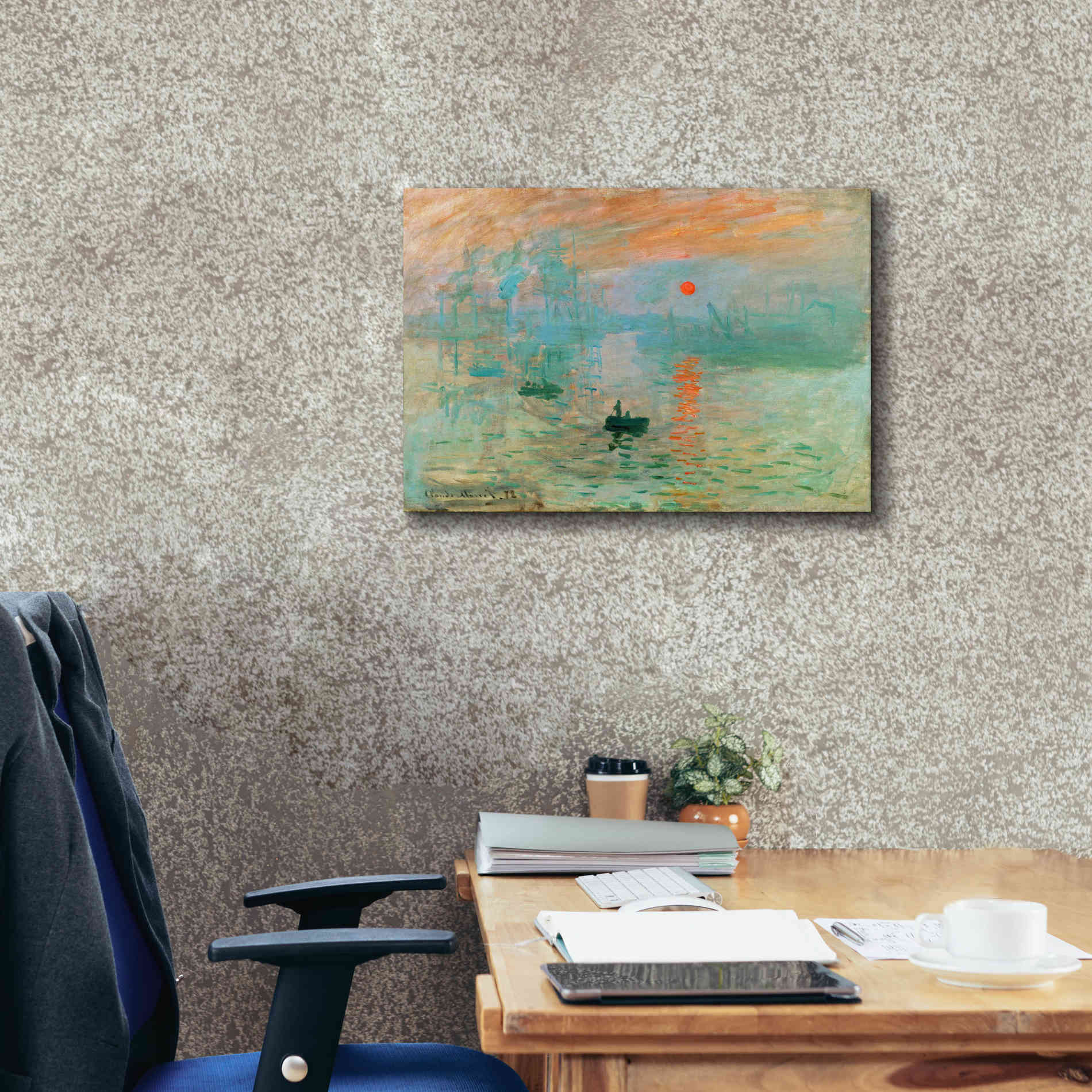 'Impression, Sunrise' by Claude Monet, Canvas Wall Art,26 x 18