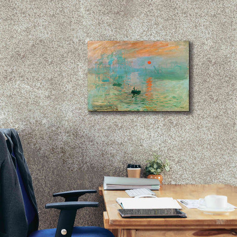 Image of 'Impression, Sunrise' by Claude Monet, Canvas Wall Art,26 x 18
