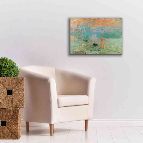 Image of 'Impression, Sunrise' by Claude Monet, Canvas Wall Art,26 x 18