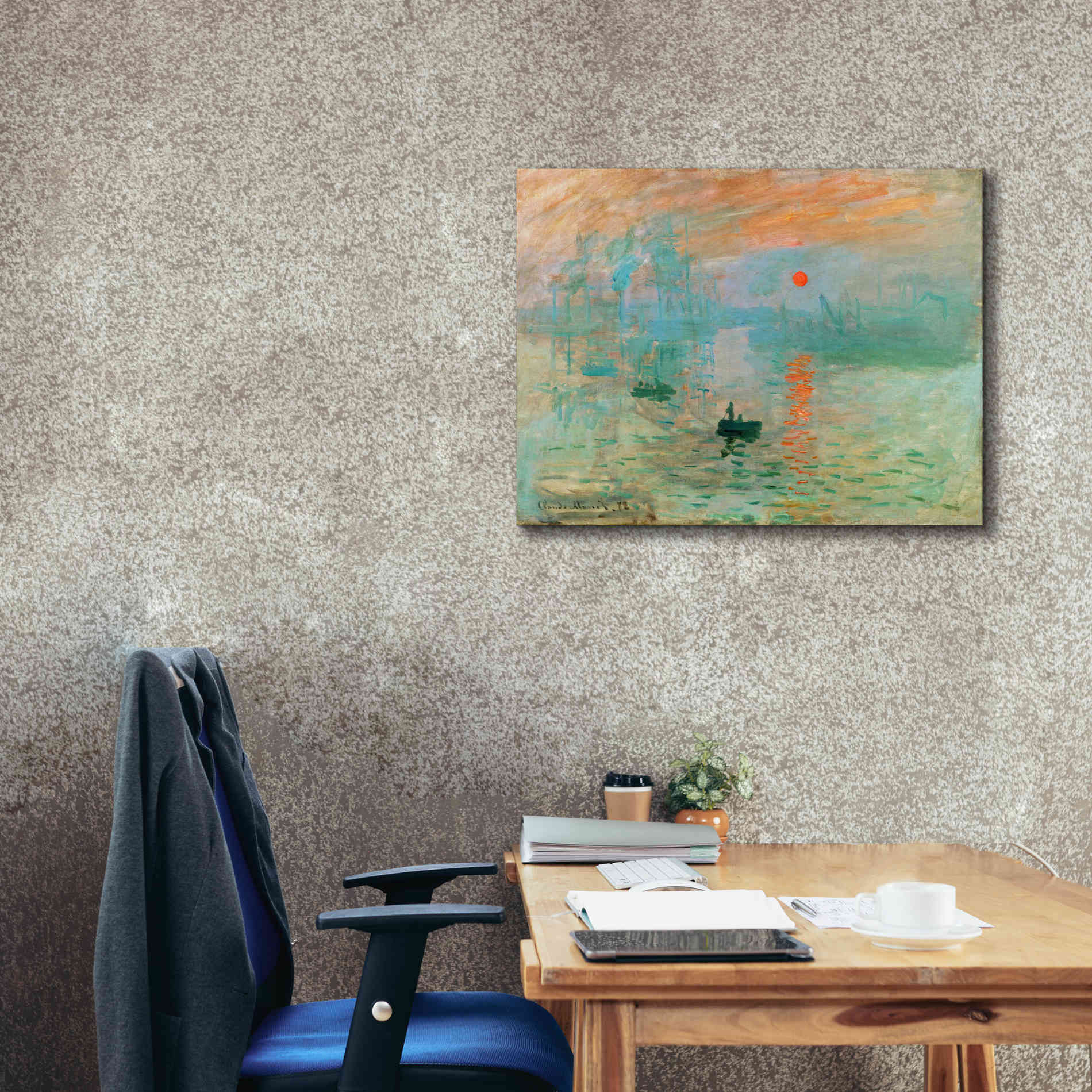 'Impression, Sunrise' by Claude Monet, Canvas Wall Art,34 x 26