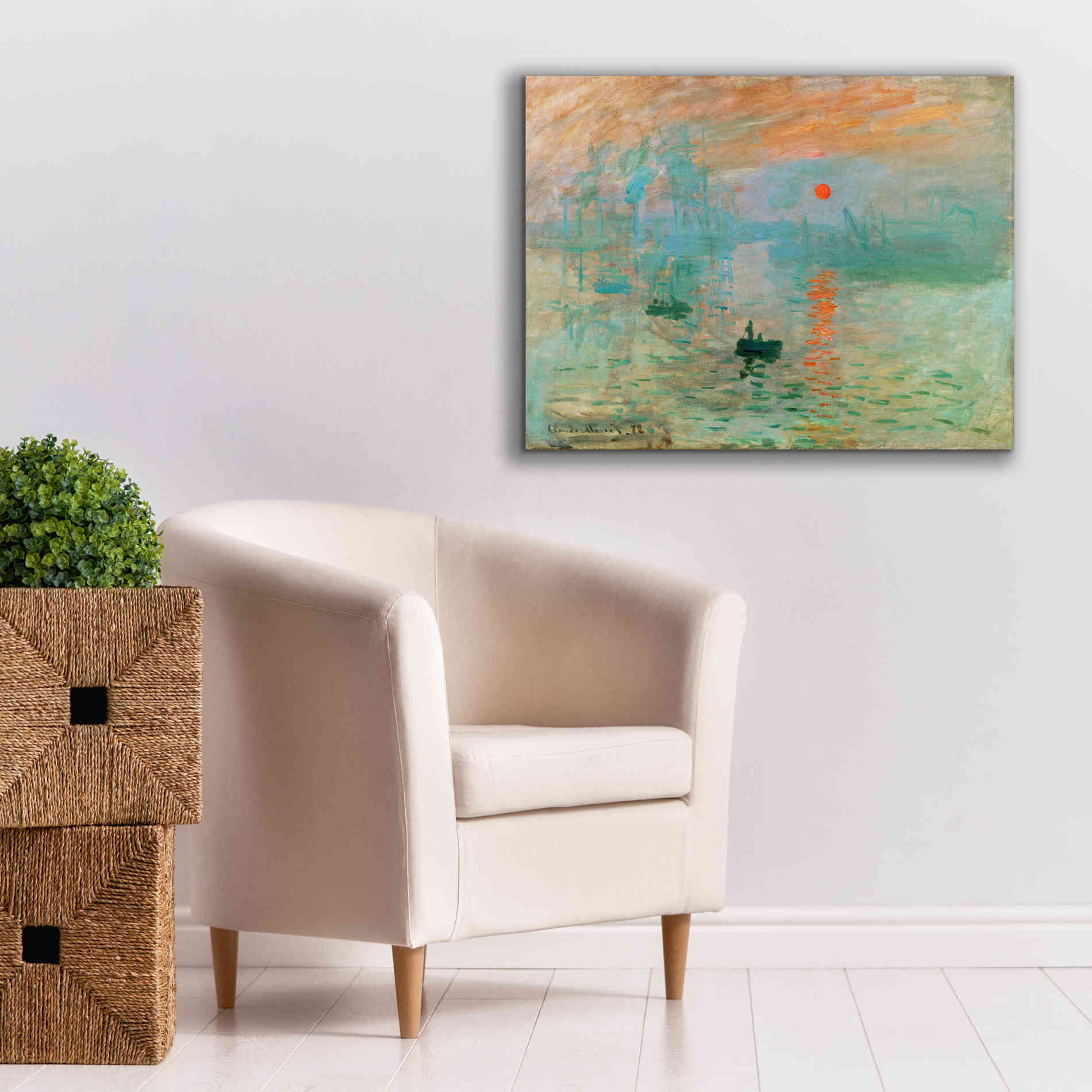 'Impression, Sunrise' by Claude Monet, Canvas Wall Art,34 x 26
