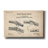 'Breech Loading Fire Arm Blueprint Patent Parchment,' Canvas Wall Art