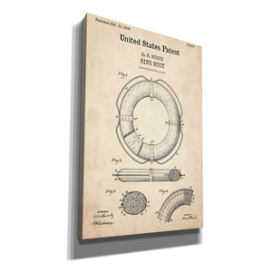 'Ring Blueprint Patent Parchment,' Canvas Wall Art