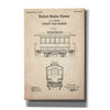 'Streetcar Blueprint Patent Parchment,' Canvas Wall Art