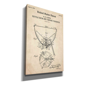 'Timpani Blueprint Patent Parchment,' Canvas Wall Art