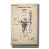 'Windmill Blueprint Patent Parchment,' Canvas Wall Art